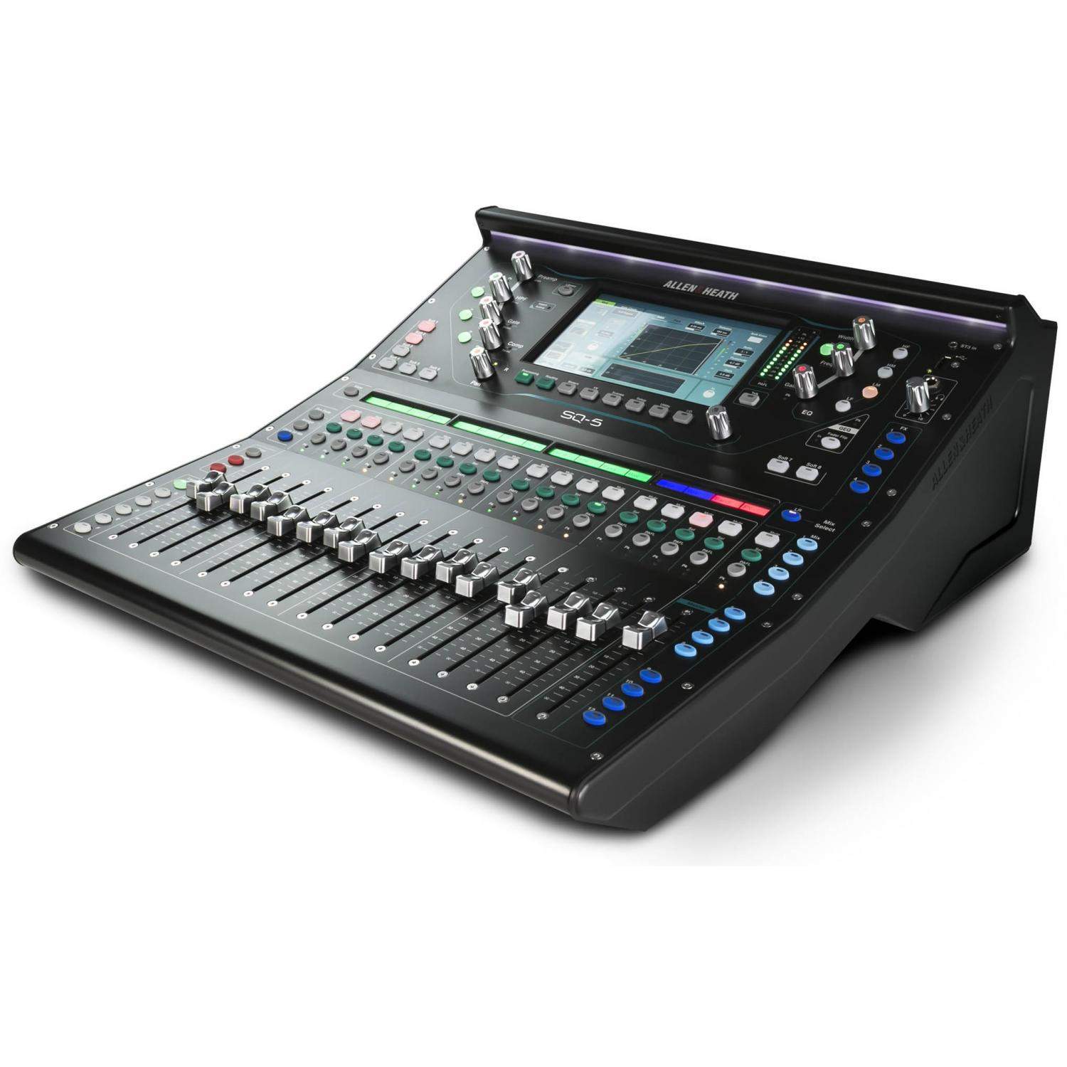 Allen & Heath SQ-5 | Cyfrowy mikser audio, 17 zautomatyzowanych tłumików, 48 kanałów, przetwarzanie 96 kHz, SLink, 16 wejść XLR 