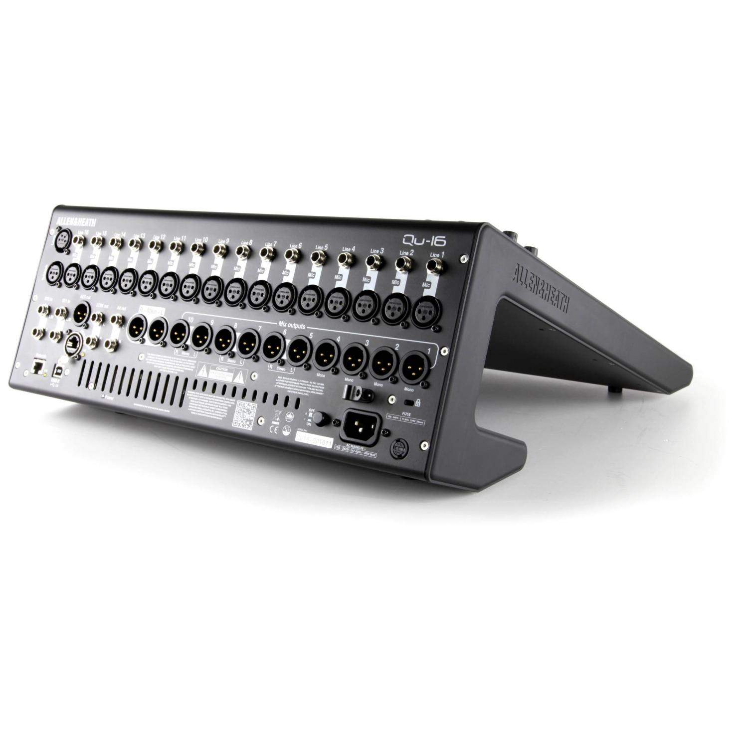 Allen & Heath Qu-16 | Mikser cyfrowy, 22 kanały, 16 wejść XLR, DSnake, zmotoryzowane tłumiki, procesor efektów, dotykowy ekran A