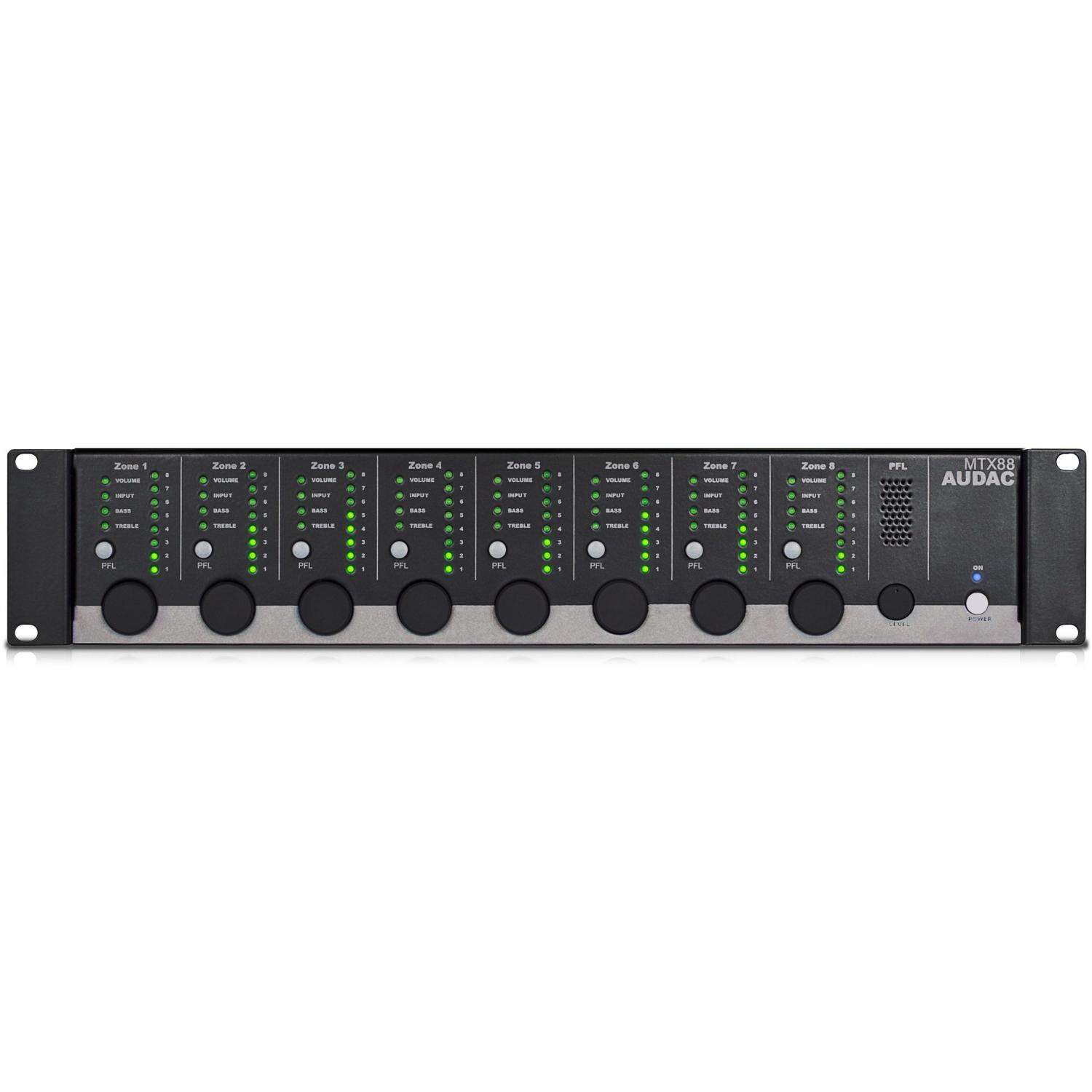 AUDAC MTX88 | 8-strefowy instalacyjny mikser audio, instalacyjna matryca audio 6x8 AUDAC - 1