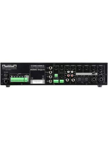 AUDAC COM24MK2 | 5-strefowy instalacyjny wzmacniacz miksujący, 1 x 240 W, 4 Ohm / 100V, klasa D AUDAC - 1