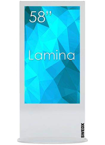 SWEDX Lamina 58" 4K White SWL-58K8-A1 | Monitor Digital Signage kiosk informacyjny wolnostojący