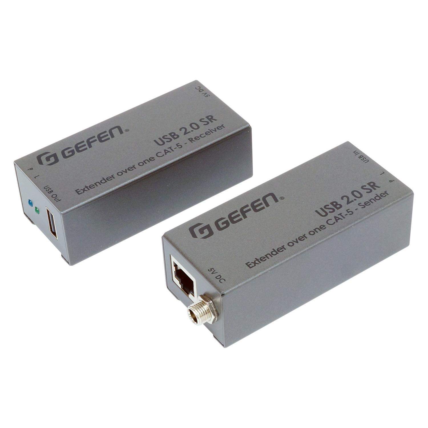Gefen EXT-USB2.0-SR | Przedłużacz USB 2.0 do 50 metrów przez Cat5e, extender USB 2.0 Gefen - 1