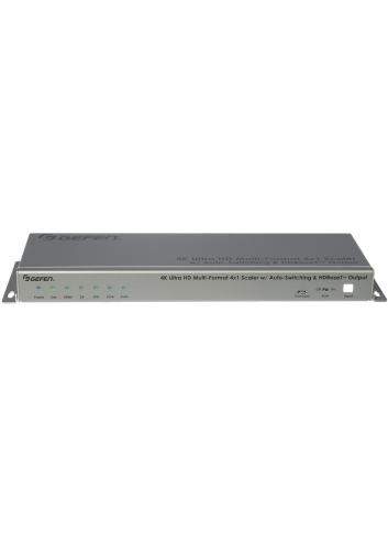 Gefen EXT-4K300A-MF-41-HBTLS | Skaler 4K, mikser prezentacyjny, auto switcher, 4 x 1, HDMI, DisplayPort, VGA, HDBaseT Gefen - 4