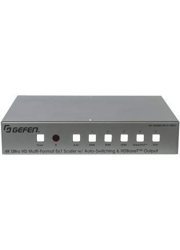 Gefen EXT-4K600A-MF-51-HBTLS | Skaler 4K, mikser prezentacyjny, auto switcher, 5 x 1, HDMI, DisplayPort, VGA, HDBaseT Gefen - 1