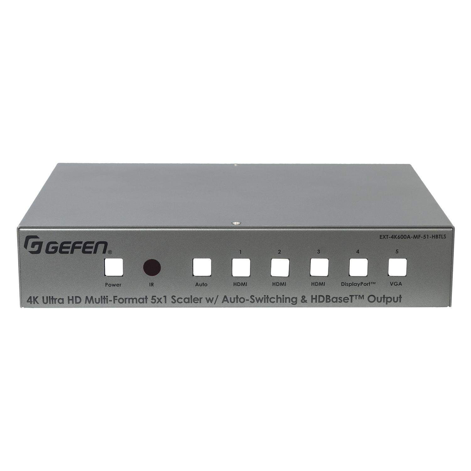 Gefen EXT-4K600A-MF-51-HBTLS | Skaler 4K, mikser prezentacyjny, auto switcher, 5 x 1, HDMI, DisplayPort, VGA, HDBaseT Gefen - 2