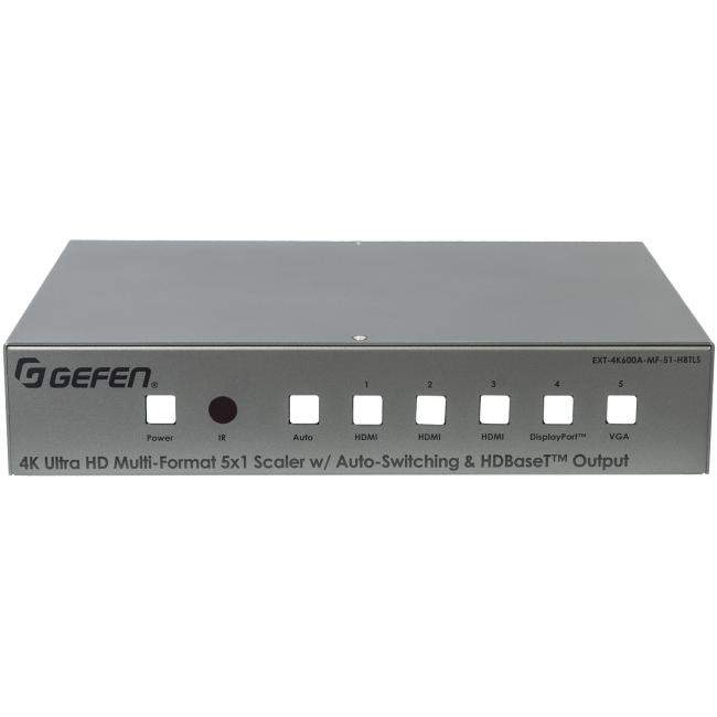 Gefen EXT-4K600A-MF-51-HBTLS | Skaler 4K, mikser prezentacyjny, auto switcher, 5 x 1, HDMI, DisplayPort, VGA, HDBaseT Gefen - 2