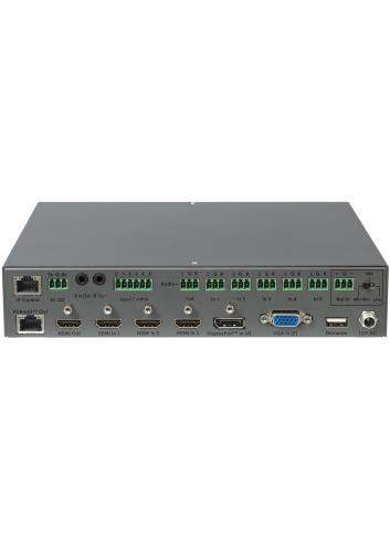 Gefen EXT-4K600A-MF-51-HBTLS | Skaler 4K, mikser prezentacyjny, auto switcher, 5 x 1, HDMI, DisplayPort, VGA, HDBaseT Gefen - 1