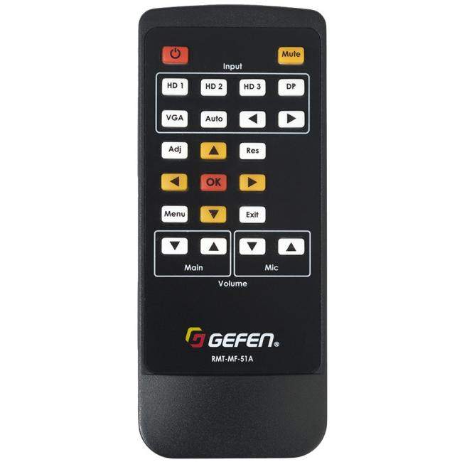 Gefen EXT-4K600A-MF-51-HBTLS | Skaler 4K, mikser prezentacyjny, auto switcher, 5 x 1, HDMI, DisplayPort, VGA, HDBaseT Gefen - 4
