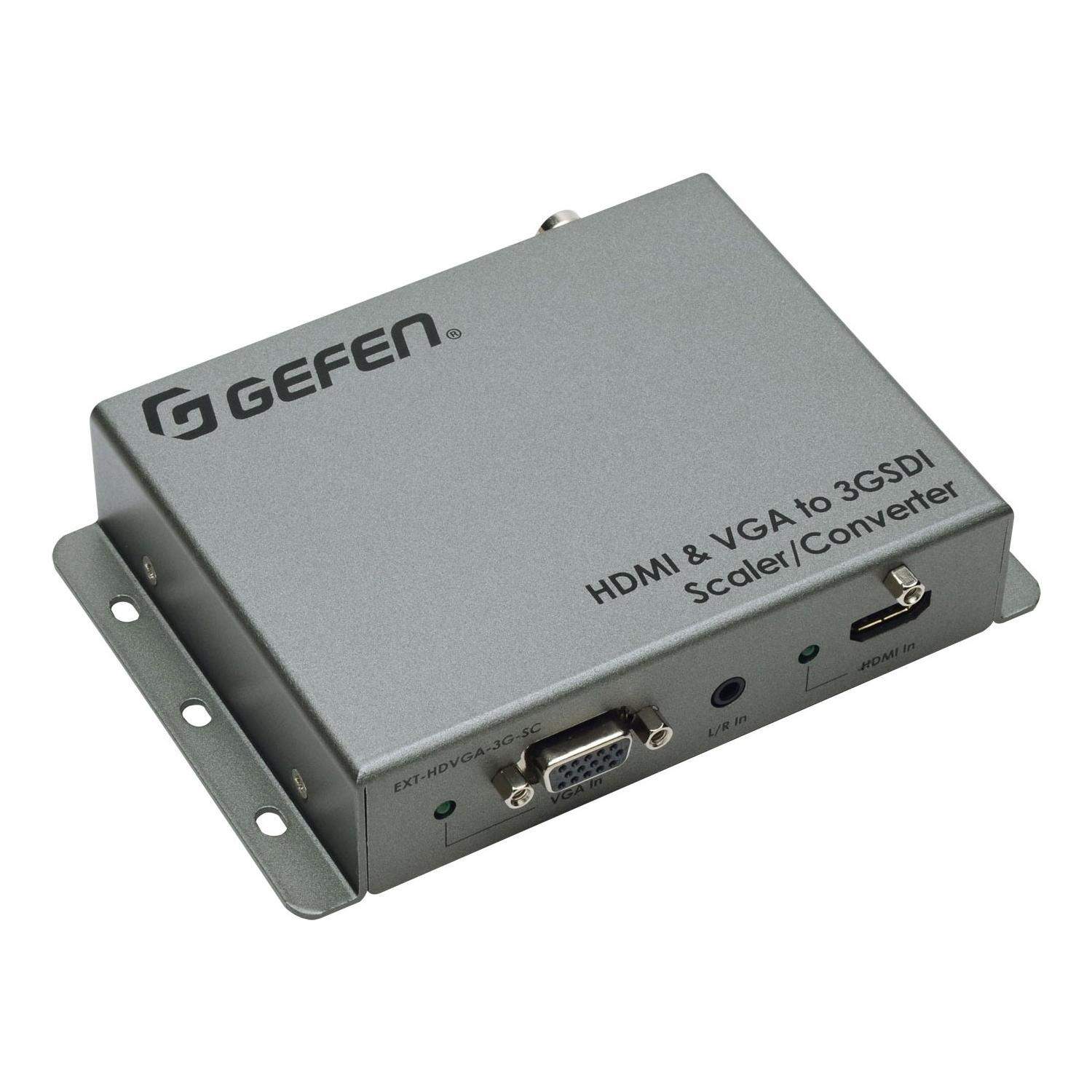 Gefen EXT-HDVGA-3G-SC | Konwerter wideo z HDMI i VGA na 3G-SDI, generator sygnałów testowych wideo, kalibracja obrazu, skaler Ge