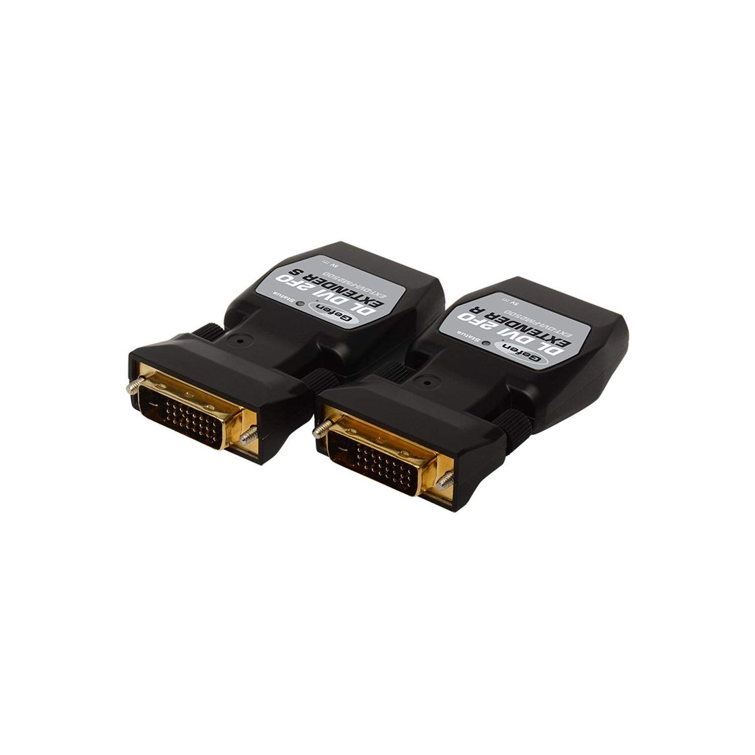 Gefen EXT-DVI-FM2500 | Przedłużacz Dual Link DVI przez światłowód, extender DVI przez fiber optic, odległość do 1000 metrów Gefe