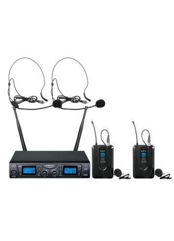 ZZIPP TXZZ624 | Podwójny zestaw bezprzewodowy mikrofony nagłowne i lavalier