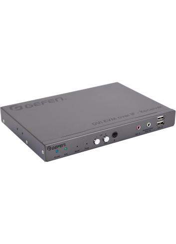 Gefen EXT-DVIKA-LANS-RX | Odbiornik do systemu dystrybucji DVI, USB, RS-232, IR, 2-CH audio przez LAN, KVM over IP Gefen - 1