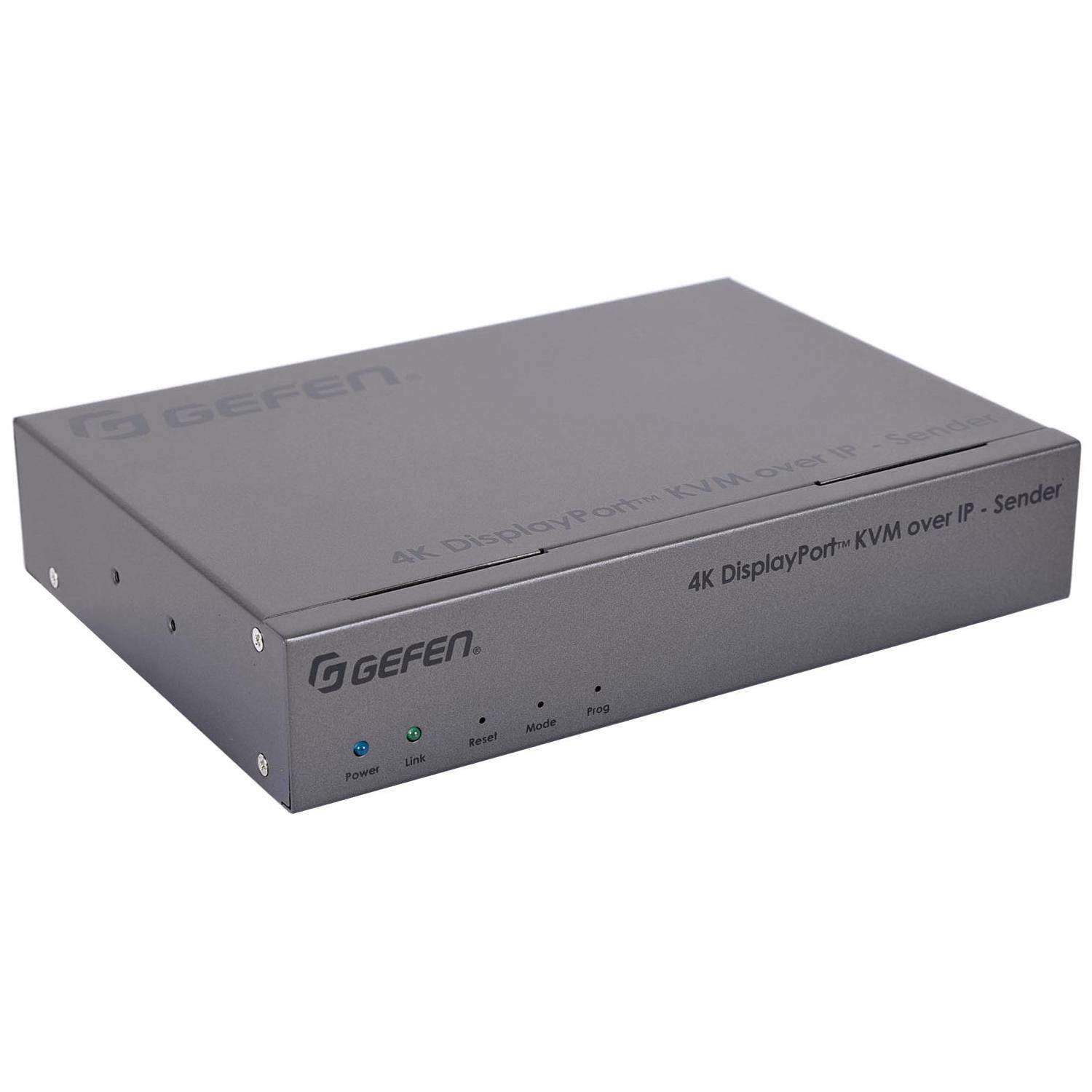 Gefen EXT-DPKA-LANS-TX | Nadajnik do systemu dystrybucji DisplayPort 4K, USB, RS-232, IR, 2-CH audio przez LAN, KVM over IP Gefe