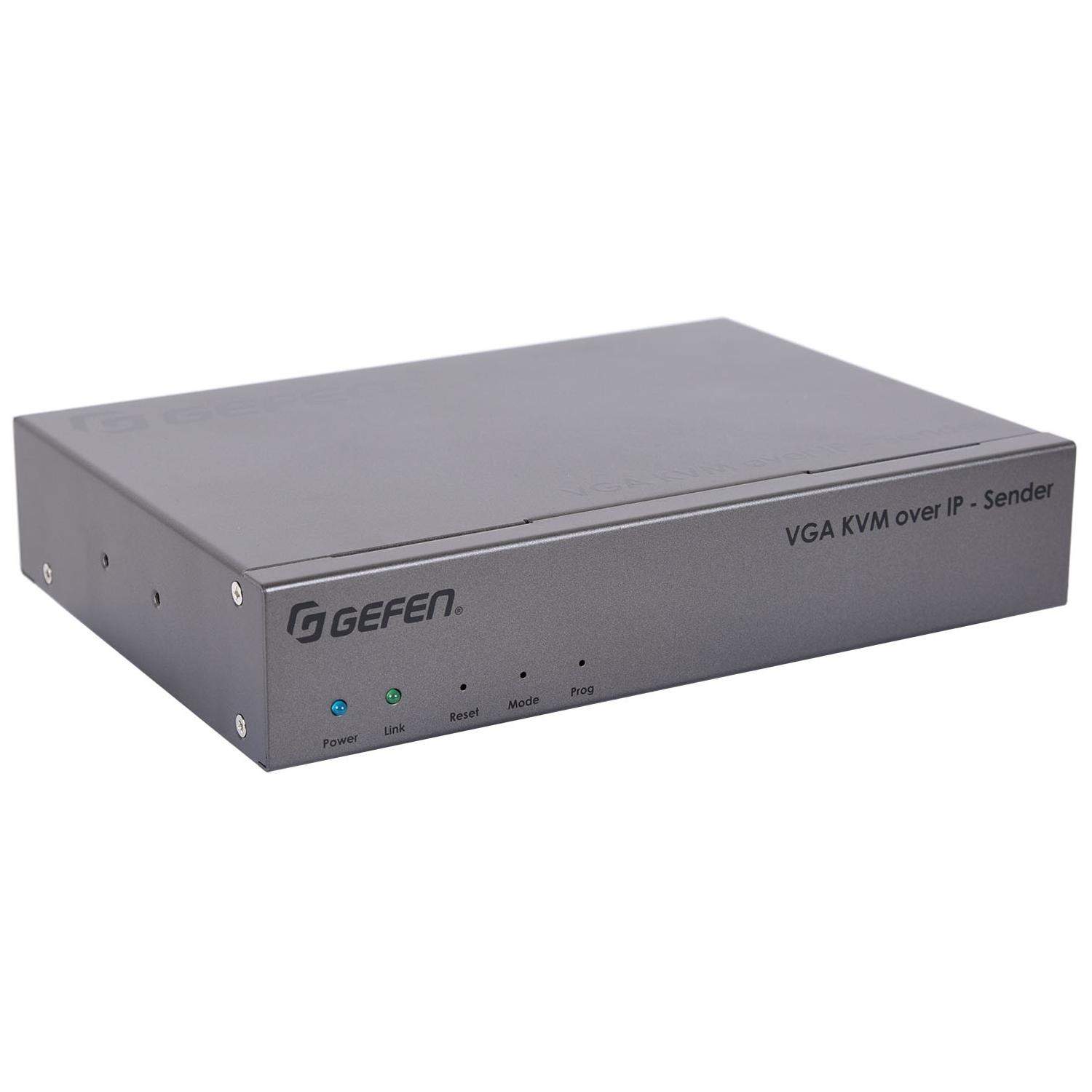 Gefen EXT-VGAKA-LANS-TX | Nadajnik do systemu dystrybucji VGA, USB, RS-232, IR, 2-kierunkowego audio przez LAN, KVM over IP Gefe