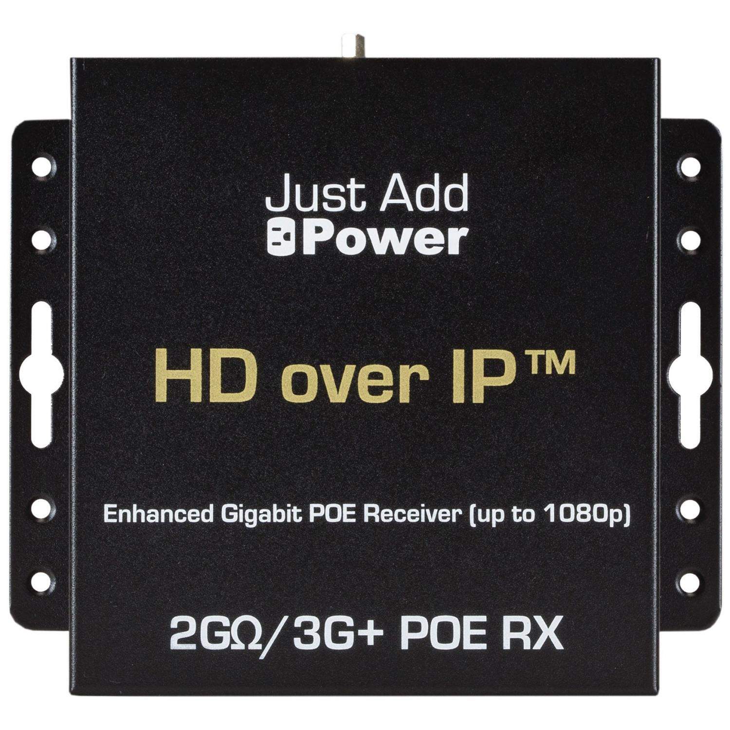 Just Add Power VBS-HDIP-515POE | Odbiornik audio i wideo, HD over IP, 2GΩ/3G+, 1080p Just Add Power - 1
