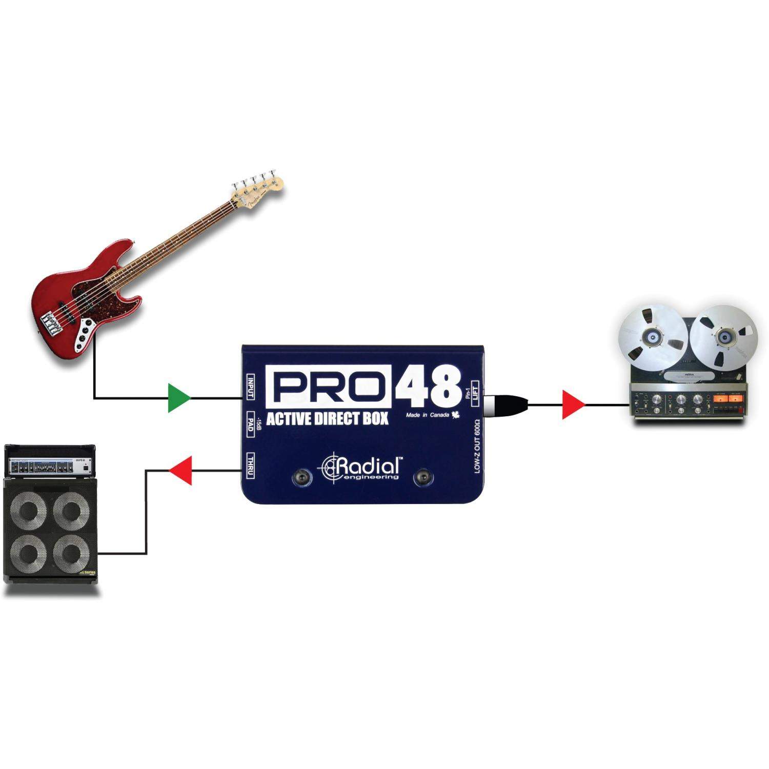 Radial Pro 48 | Aktywny DI-Box, Active Direct Box Radial Engineering - 6