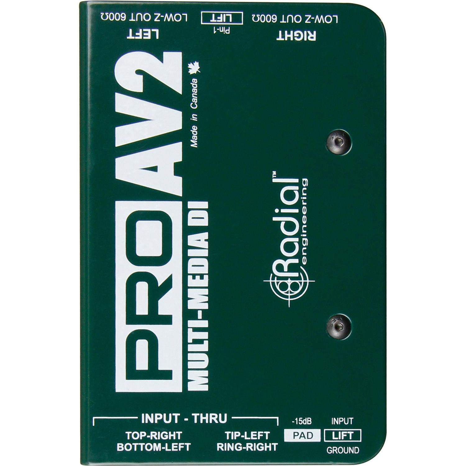 Radial Pro AV2 | Pasywny DI-Box, Stereo Passive Multimedia Direct Box Radial Engineering - 1