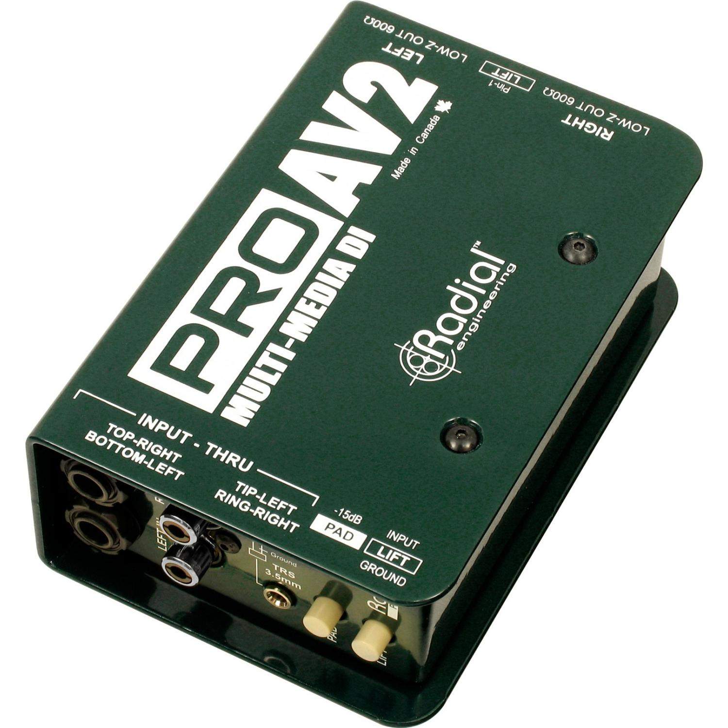 Radial Pro AV2 | Pasywny DI-Box, Stereo Passive Multimedia Direct Box Radial Engineering - 2