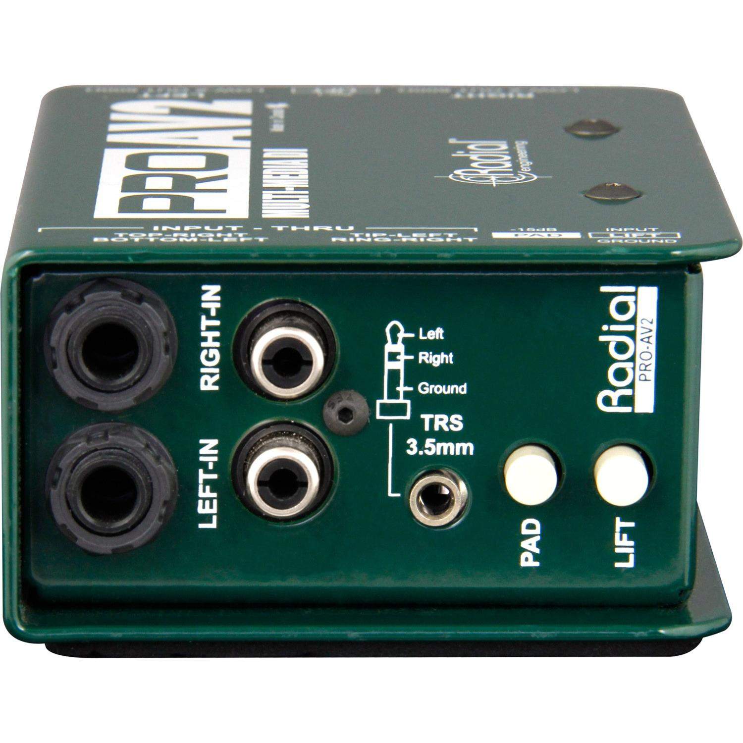 Radial Pro AV2 | Pasywny DI-Box, Stereo Passive Multimedia Direct Box Radial Engineering - 4