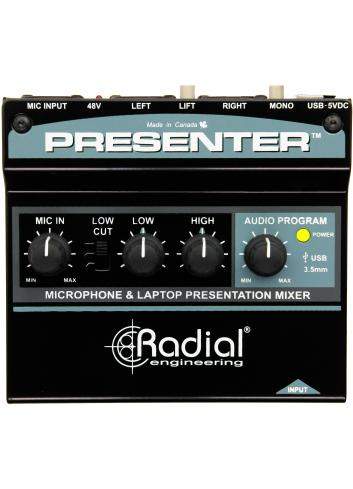 Radial Presenter | Mikser audio dla prezentacji, interfejs USB Radial Engineering - 1