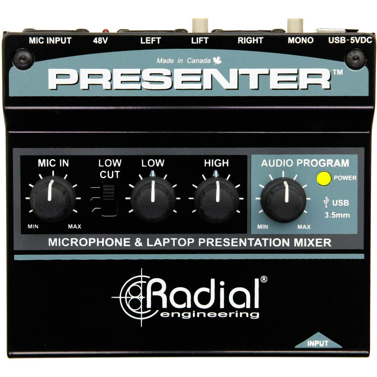 Radial Presenter | Mikser audio dla prezentacji, interfejs USB Radial Engineering - 1