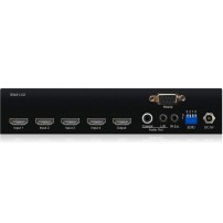 Blustream SW41AB-V2 | Przełącznik prezentacyjny, 4-kanały HDMI, x1 HDMI Out, Line Out, Coax Out, 4K 60 FPS 4:4:4, Auto Switcher 
