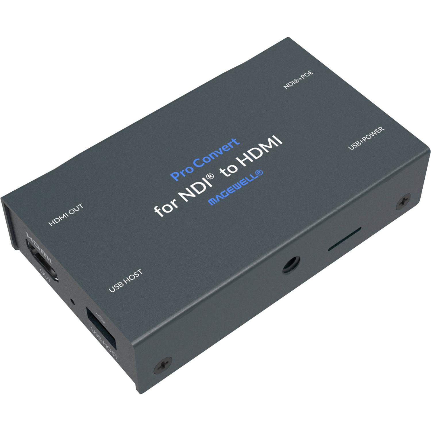 Magewell Pro Convert for NDI to HDMI (64100) | Dekoder NDI, H.264, H.265, RTSP, HTTP, HLS, RTMP Pull/Push, MPEG-TS Magewell - 1
