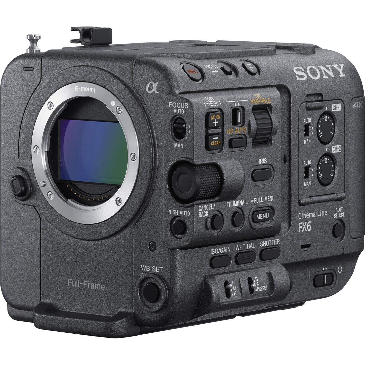 Sony FX6 | Kamera z wymienną optyką, pełna klatka, CMOS Exmor R, BIONZ XR, 4K 120 FPS, Full HD 120 FPS Sony - 1