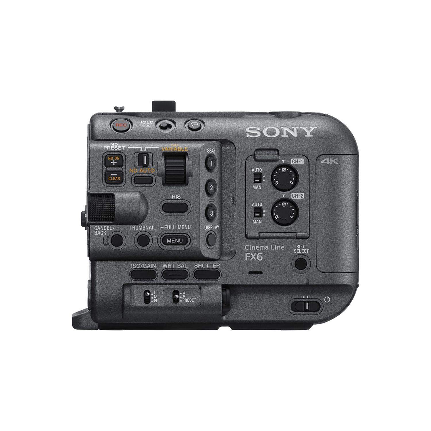 Sony FX6 | Kamera z wymienną optyką, pełna klatka, CMOS Exmor R, BIONZ XR, 4K 120 FPS, Full HD 120 FPS Sony - 2
