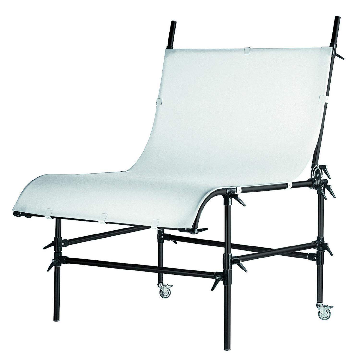 Manfrotto 220B | Duży stolik bezcieniowy z płytą perspex, czarny, 2 x 1.2 m Manfrotto - 1