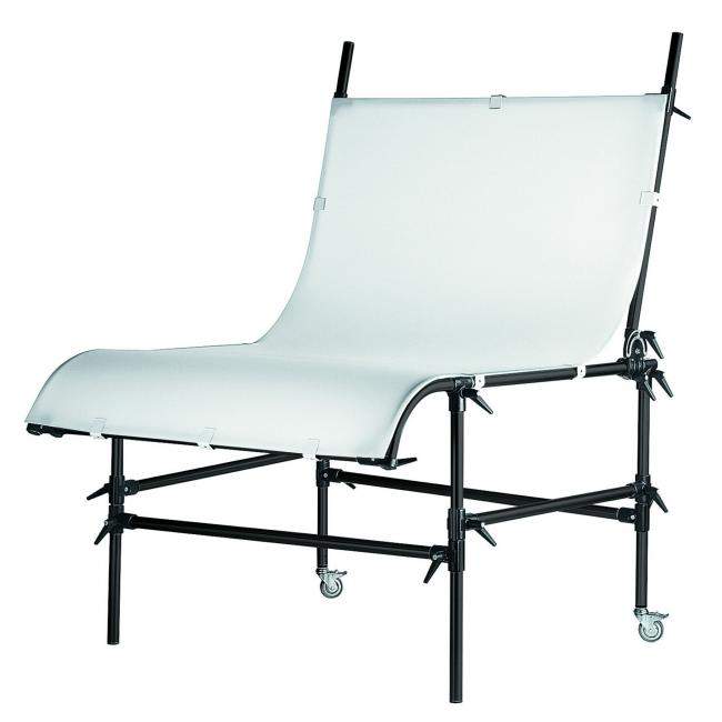 Manfrotto 220B | Duży stolik bezcieniowy z płytą perspex, czarny, 2 x 1.2 m Manfrotto - 1