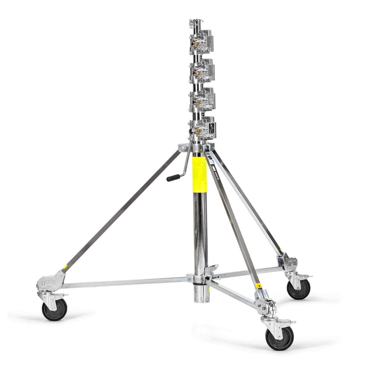 Avenger B150 (Strato Safe Crank Up) | Stalowy statyw oświetleniowy z kółkami i hamulcami, wysokość do 610 cm, udźwig do 70 kg Av