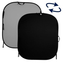 Lastolite LL LB56GB | Tło tkaninowe, składane, dwustronne, Plain, Black / Grey, czarne / szare, 1.5 x 1.8 m Lastolite - 1