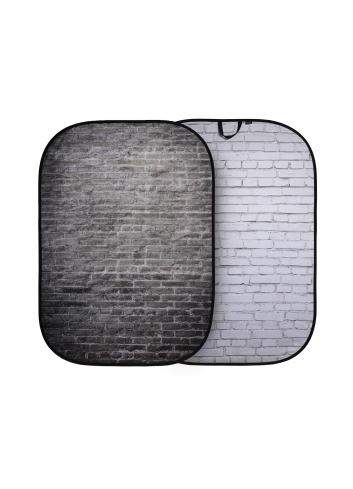 Lastolite LL LB5707 | Tło tkaninowe, składane, dwustronne, Urban, Painted White / Industrial Gray Brick, ceglane, 1.5 x 2.1 m La
