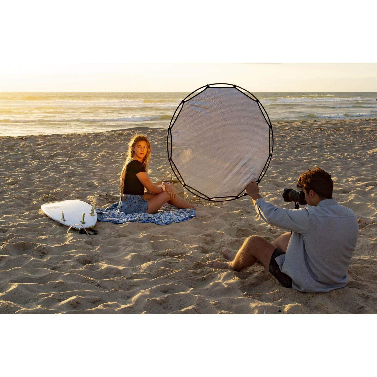 Manfrotto HaloCompact Difflector 82 Cm (32") - Tessuto Soft Silver, Telaio In Alluminio Leggero