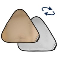Lastolite LL LR3728 | Blenda dwustronna trójkątna, tkanina odblaskowa Sunlite / Soft Silver, 1. 2m Lastolite - 1