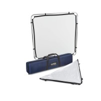 Lastolite LL LR81143RC | Zestaw ramy Skylite 1.1 x 1.1 m z dyfuzorem -1.25EV, blendą Silver/White i torbą transportową Lastolite