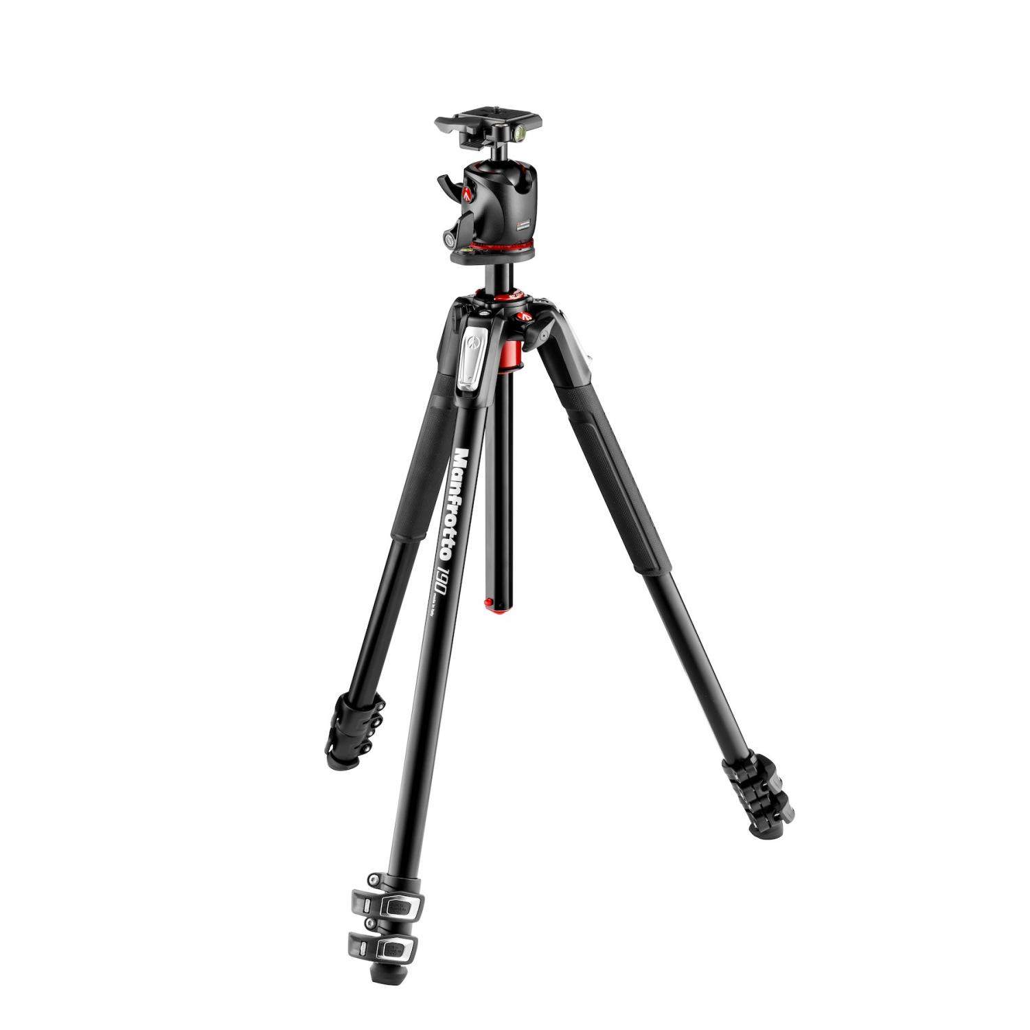 Manfrotto MK190XPRO3-BHQ2 | Aluminiowy statyw 190XPRO z głowicą kulową i kolumną przesuwną, udźwig do 15 kg, wysokość do 171 cm 