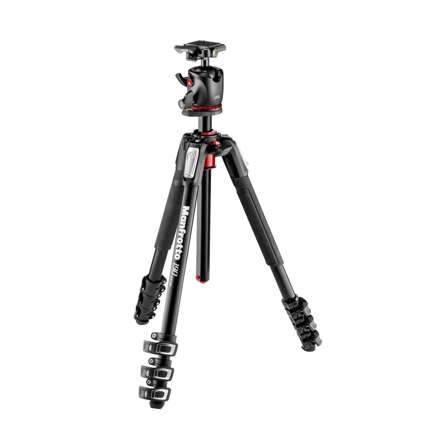 Manfrotto MK190XPRO4-BHQ2 | Aluminiowy statyw 190XPRO z głowicą kulową i kolumną przesuwną, udźwig do 15 kg, wysokość do 171 cm 