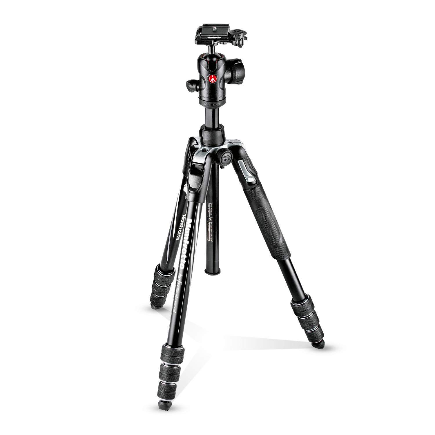 Manfrotto MKBFRTA4BK-BH | Aluminiowy statyw BeFree Advanced Black z głowicą kulową, udźwig do 9 kg, wysokość do 150 cm Manfrotto