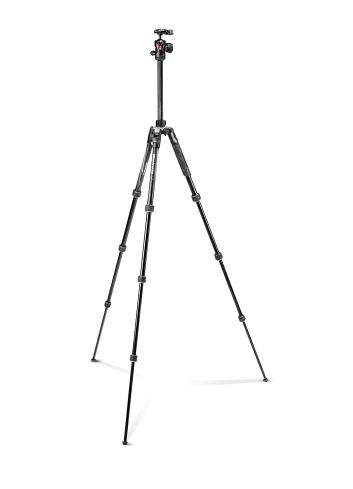 Manfrotto MKBFRTA4BK-BH | Aluminiowy statyw BeFree Advanced Black z głowicą kulową, udźwig do 9 kg, wysokość do 150 cm Manfrotto