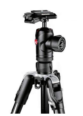 Manfrotto MKBFRTA4BK-BH | Aluminiowy statyw BeFree Advanced Black z głowicą kulową, udźwig do 9 kg, wysokość do 150 cm Manfrotto