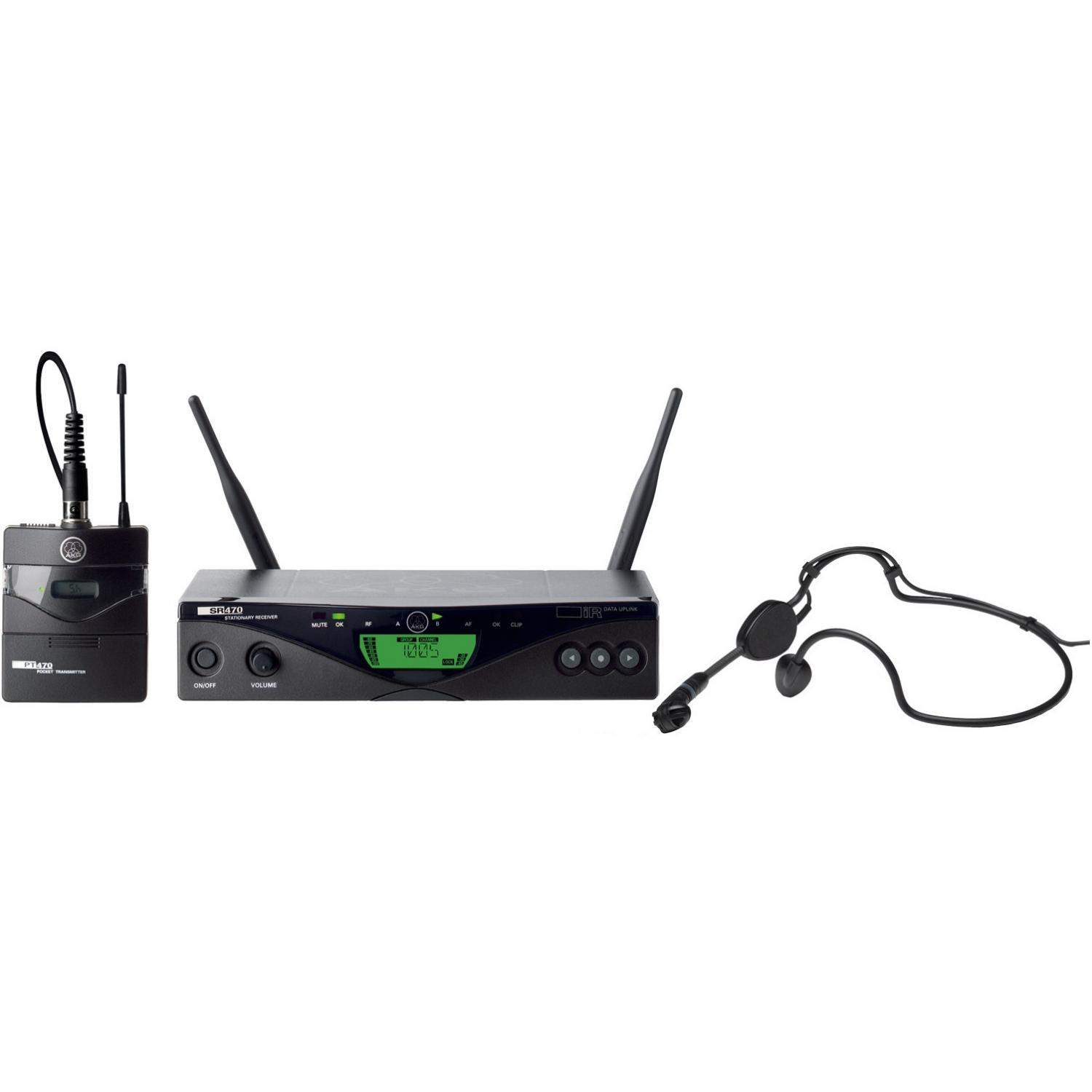 AKG WMS470 Sports Set BD1-50MW | Zestaw bezprzewodowy z nadajnikiem bodypack i mikrofonem nagłownym AKG - 1