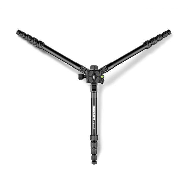 Manfrotto MKELES5BK-BH | Aluminiowy statyw Element Traveller Black z głowicą kulową i kolumną, udźwig do 4kg, wysokość do 143 cm