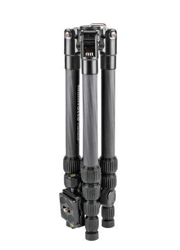 Manfrotto MKELES5CF-BH | Karbonowy statyw Element Traveller Carbon z głowicą kulową i kolumną, udźwig do 4 kg, wysokość do 143cm