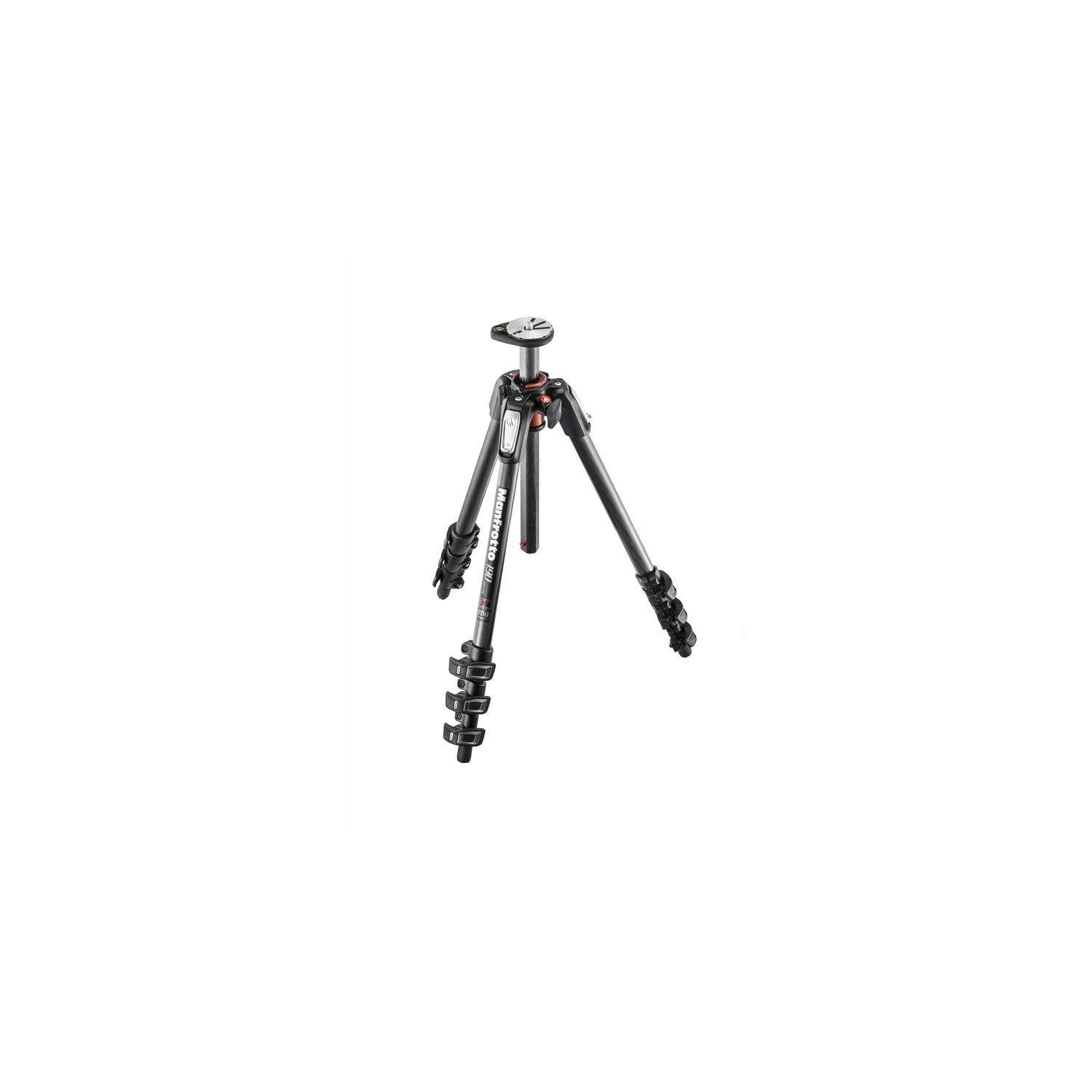 Manfrotto MT190CXPRO4 | Karbonowy statyw foto-wideo 190XPRO Carbon z kolumną Rapid, udźwig do 15 kg, wysokość do 160 cm Manfrott