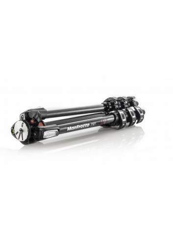 Manfrotto MT190CXPRO4 | Karbonowy statyw foto-wideo 190XPRO Carbon z kolumną Rapid, udźwig do 15 kg, wysokość do 160 cm Manfrott