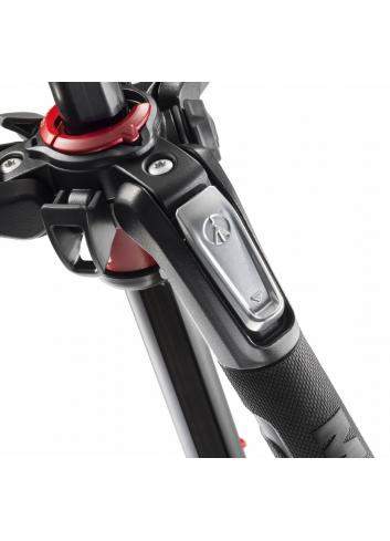 Manfrotto MT190CXPRO4 | Karbonowy statyw foto-wideo 190XPRO Carbon z kolumną Rapid, udźwig do 15 kg, wysokość do 160 cm Manfrott