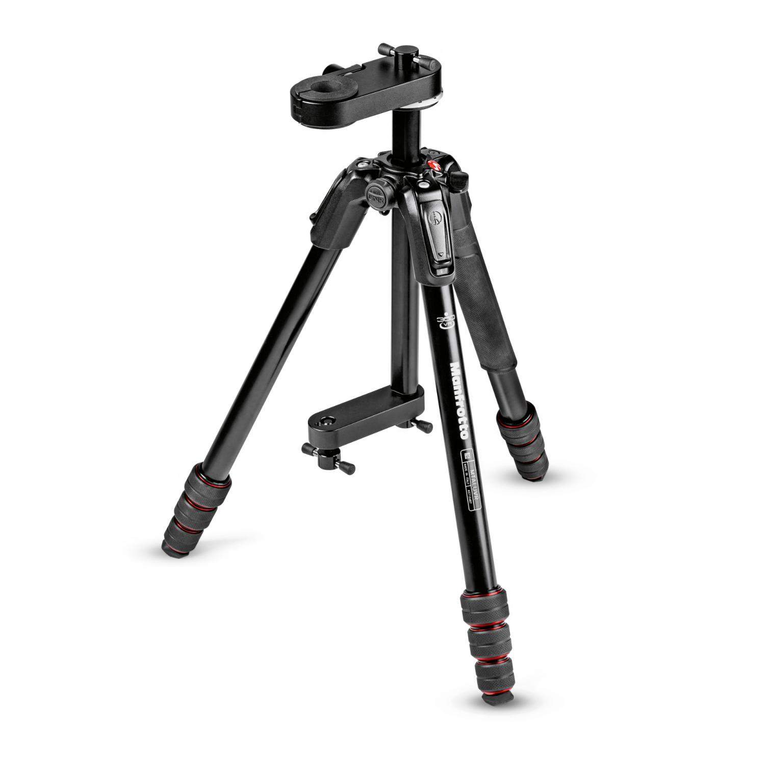 Manfrotto MTALUVR | Aluminiowy statyw do wideo VR 360 z gniazdem na przedłużkę MBOOM, udźwig do 7 kg, wysokość do 151 cm Manfrot