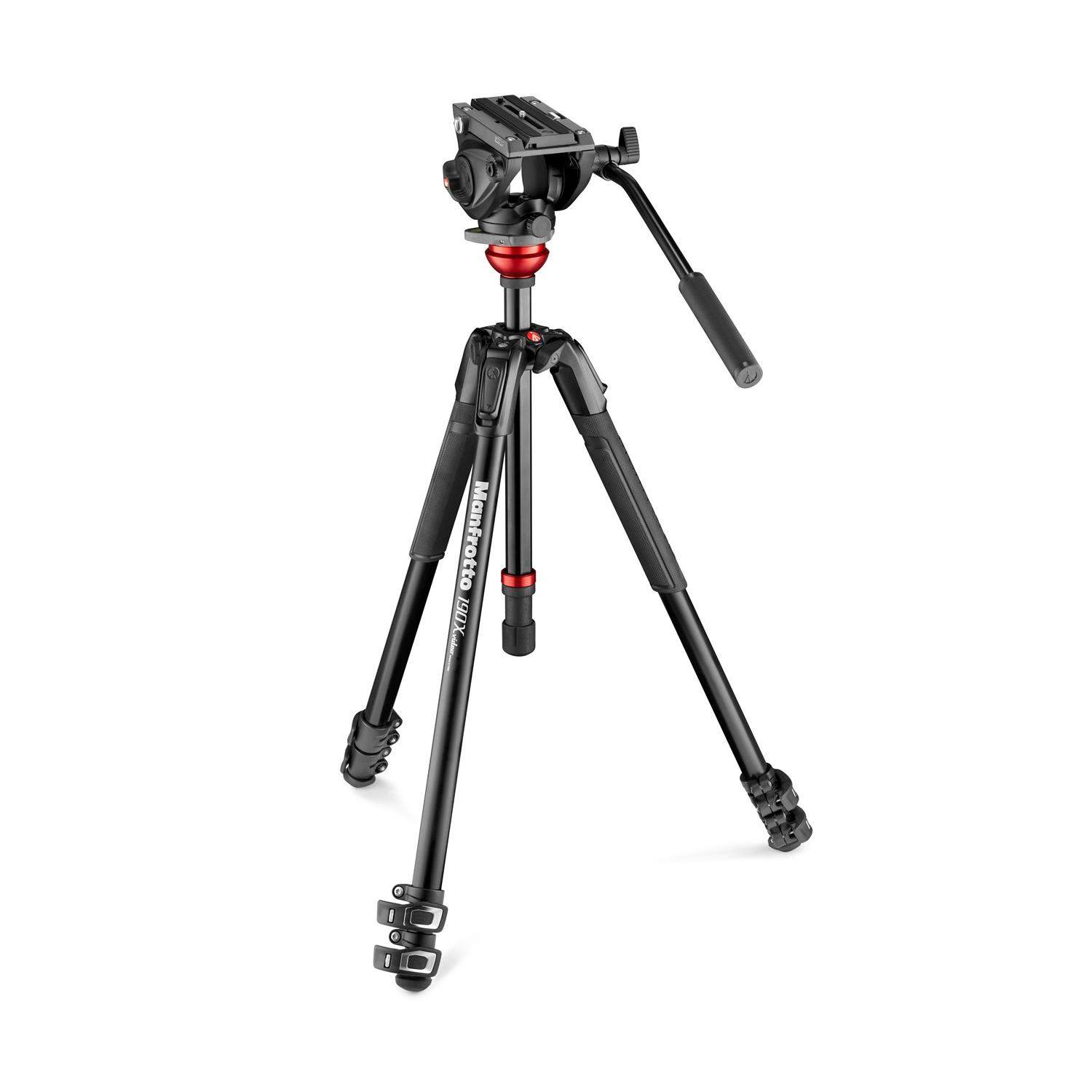 Manfrotto MVK500190XV | Aluminiowy statyw wideo 190XV z głowicą MVH500AH, udźwig do 8 kg, wysokość do 173 cm Manfrotto - 1